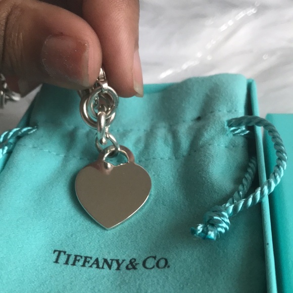 Tiffany & Co. Plain Heart Charm with Bracelet